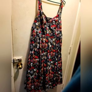 Torrid Retro Chic Midi Skater Dress - Tattoo Print